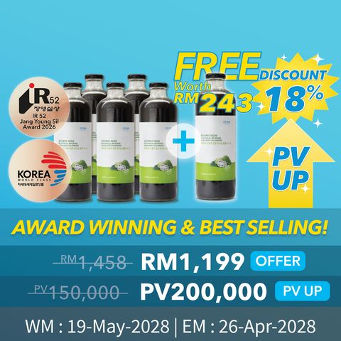 Atomy Noni Botanical Beverage Noni with Calamansi 5 + 1