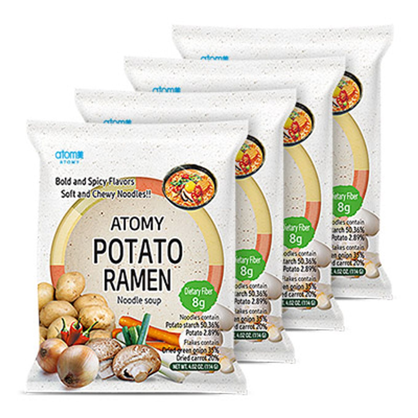 Potato Ramen Spicy (4 Packs)