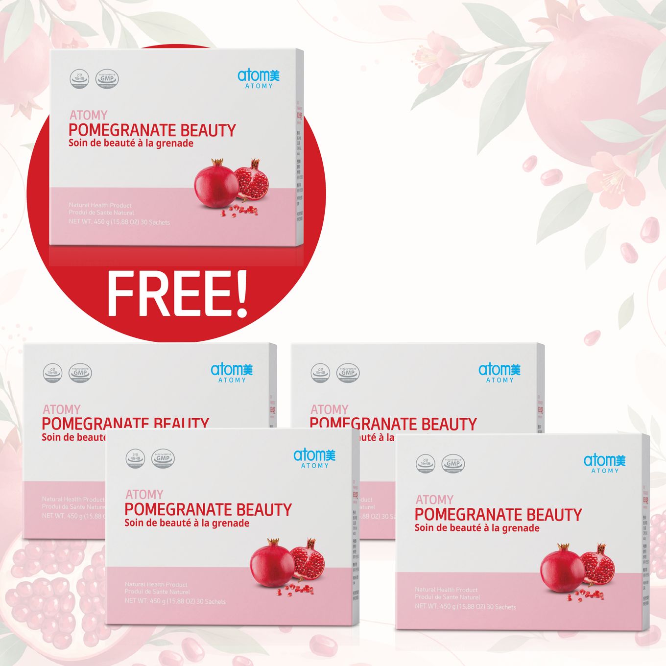 [4+1] Pomegranate Beauty (60 Sachets)