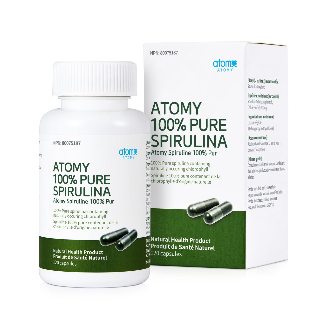 [4+1] 100% Pure Spirulina (120 Capsules)