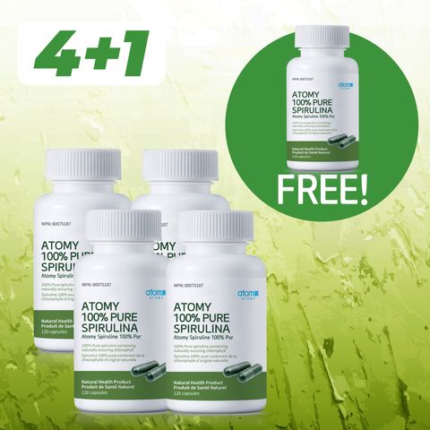 [4+1] 100% Pure Spirulina (120 Capsules)