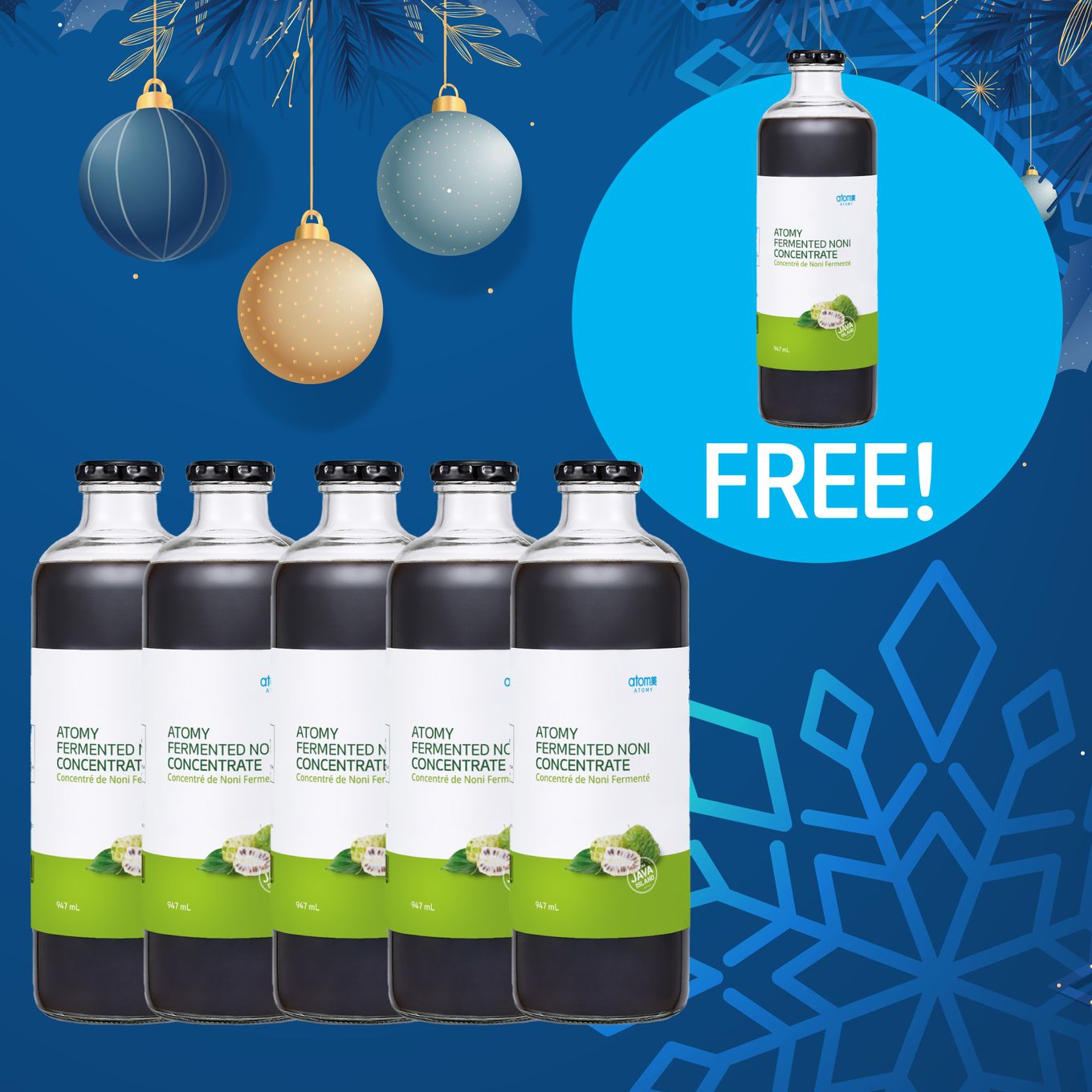 [5+1] Fermented Noni Concentrate (947ml x 6 Bottle)