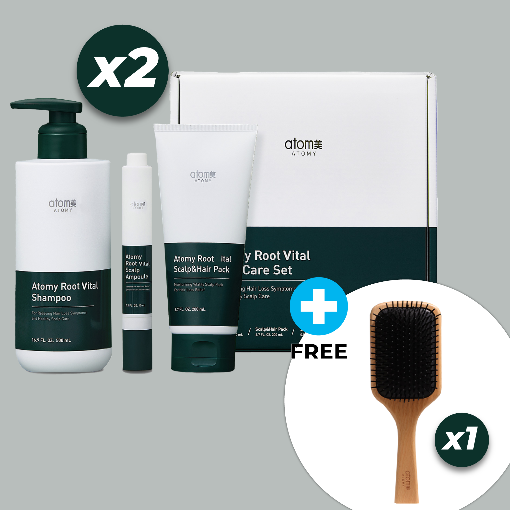 Root Vital Hair Care – Buy 2, Get a Free Brush!