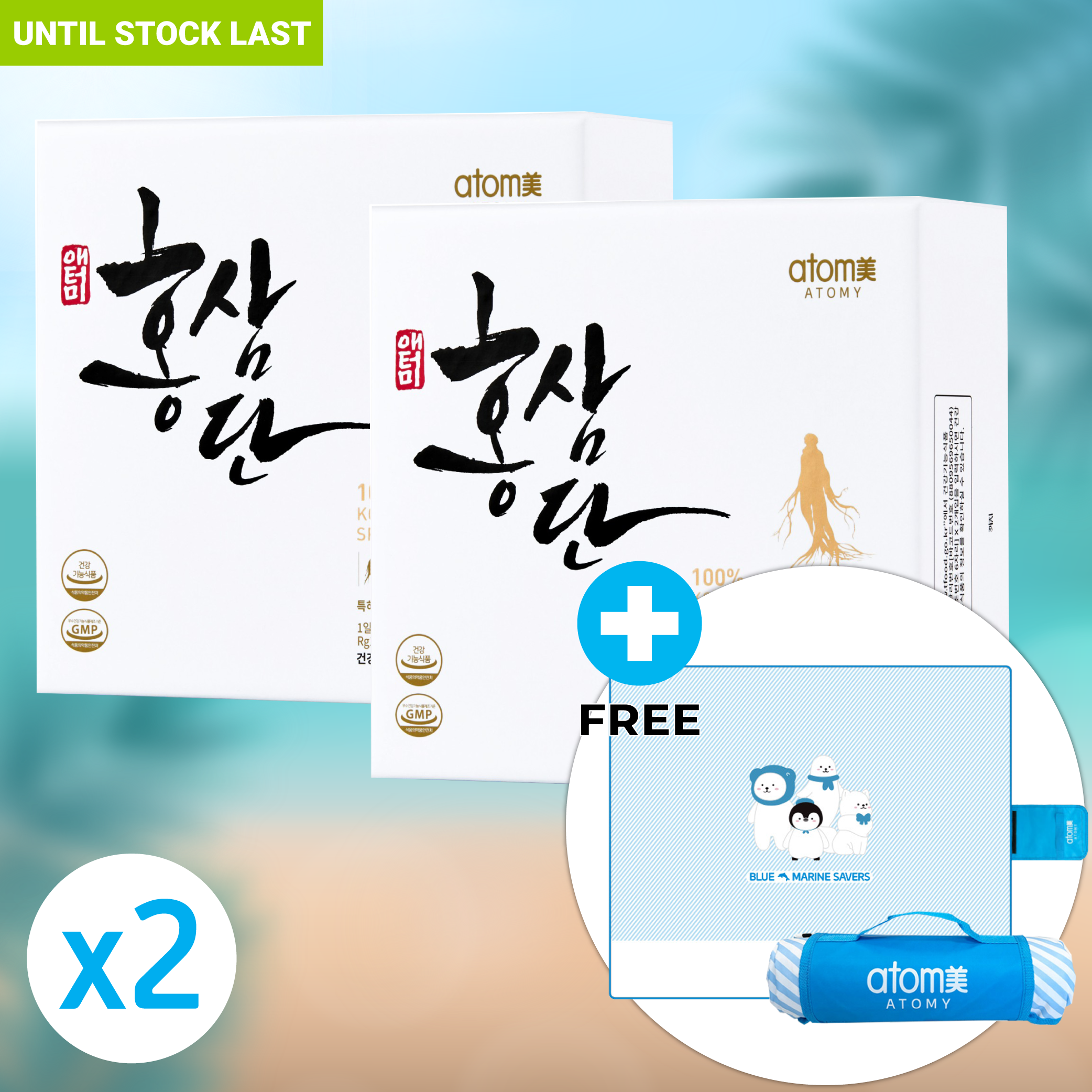 Hongsamdan (1g x 60 Sachets) - Buy 2, Get a free Picnic Mat