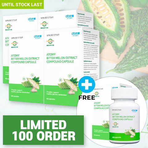 [4+1] Bitter Melon Capsule (60 capsules X 5)