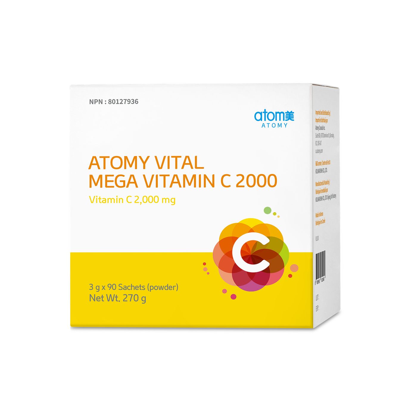[4+1] Vital Mega Vitamin C 2000 (3g x 90 Sachets)