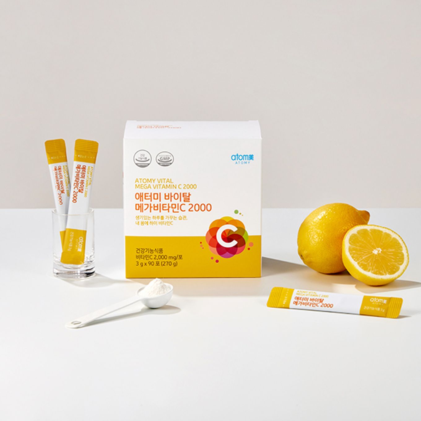 [4 Packs] Vital Mega Vitamin C 2000 (3g x 90 Sachets)