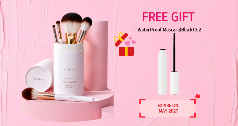 Adelica Beauty Duo Special – Brush Set + 2 FREE Waterproof Mascaras🩷