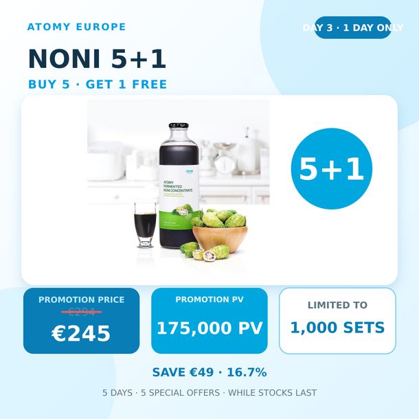Noni bottle 5+1 Promotion