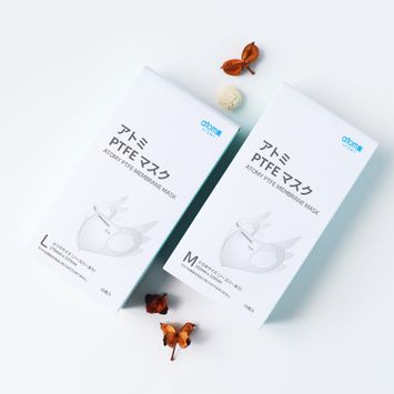 アトミ PTFEマスク(ホワイト/M/6層/バーあり)