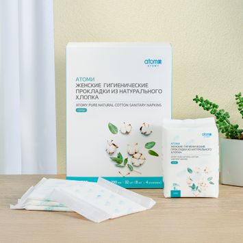 Атоми Гигиенические прокладки из натурального хлопка (Супер)