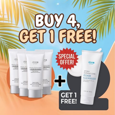 Sunscreen*4ea + Foam Cleanser*1ea