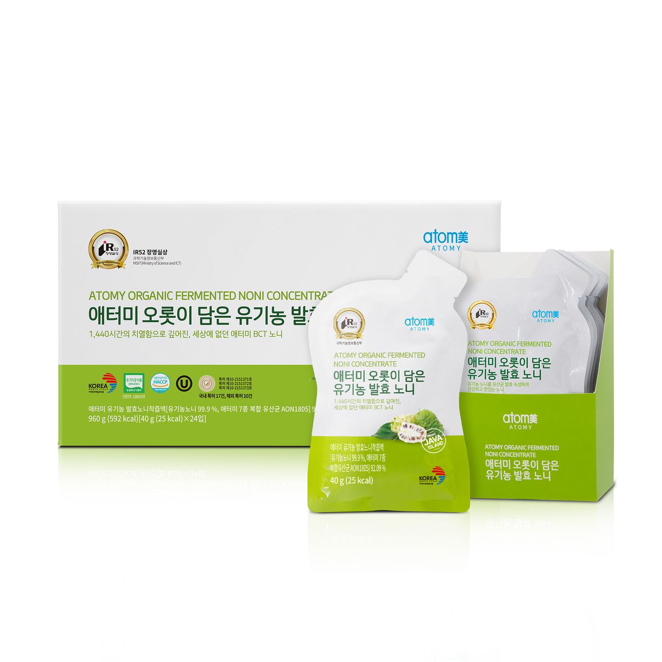 애터미 오롯이 담은 유기농 발효 노니 (40g, 24포)
