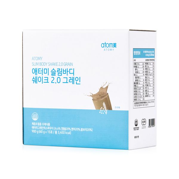 애터미 슬림바디 쉐이크 2.0 그레인 (60g, 15포)
