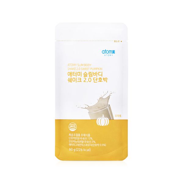 애터미 슬림바디 쉐이크 2.0 단호박 (60g, 15포)