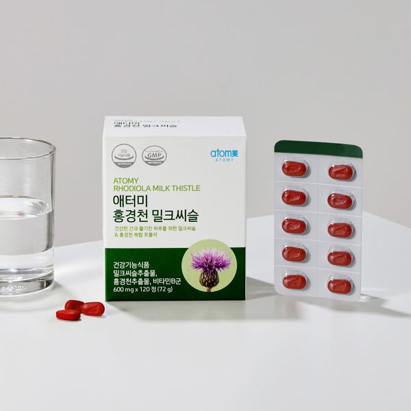 애터미 홍경천 밀크씨슬 (120정, 2개월분)