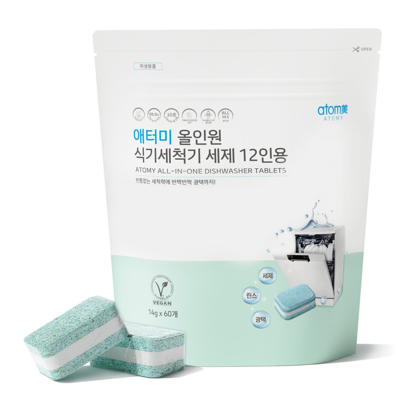 애터미 올인원 식기세척기 세제(12인용/60개)