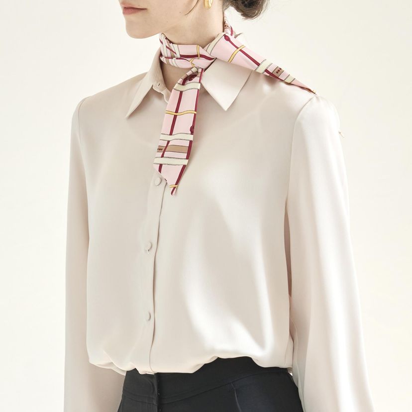 여성 실키 베이직 블라우스