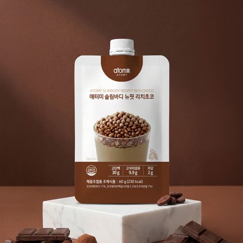 애터미 슬림바디 뉴핏 리치초코 (60g, 1포)