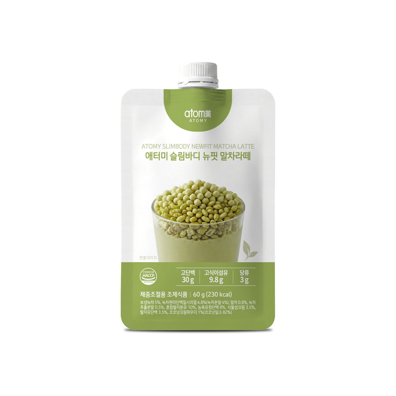 애터미 슬림바디 뉴핏 말차라떼 (60g, 1포)