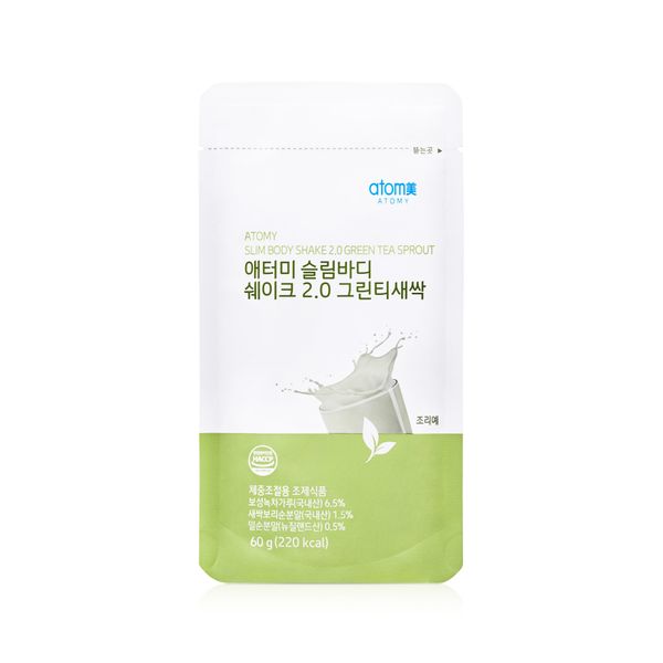 애터미 슬림바디 쉐이크 2.0 그린티새싹 (60g, 15포)