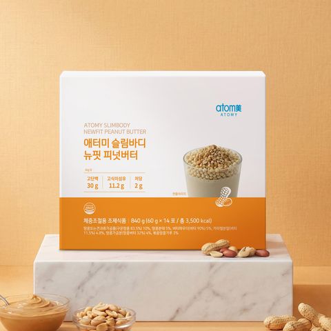애터미 슬림바디 뉴핏 피넛버터 (60g, 14포)