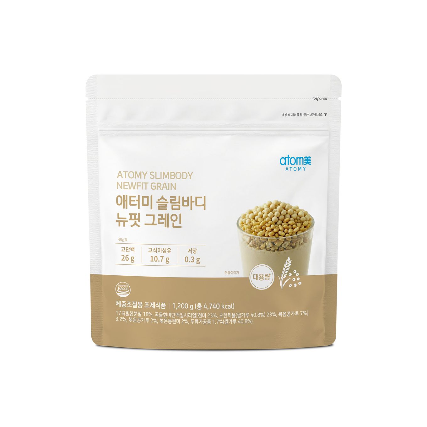 애터미 슬림바디 뉴핏 그레인 (대용량) (1,200g, 벌크팩)