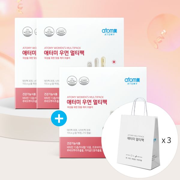우먼 멀티팩 2+증정(우먼 1+쇼핑백3)+추가 할인