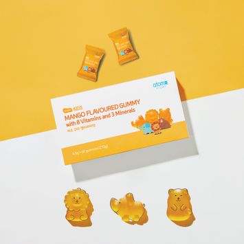 Atomy Kids Mango Flavoured Gummies with 8 Vitamins and 3 Minerals (60 gummy)
