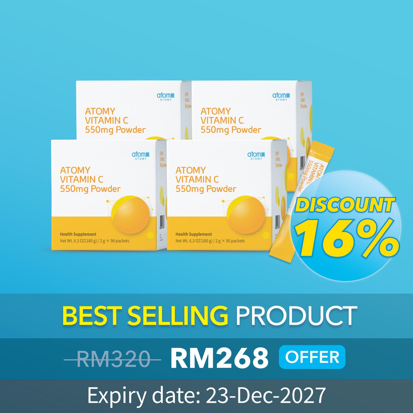 Atomy Vitamin C 550mg Powder 4 sets