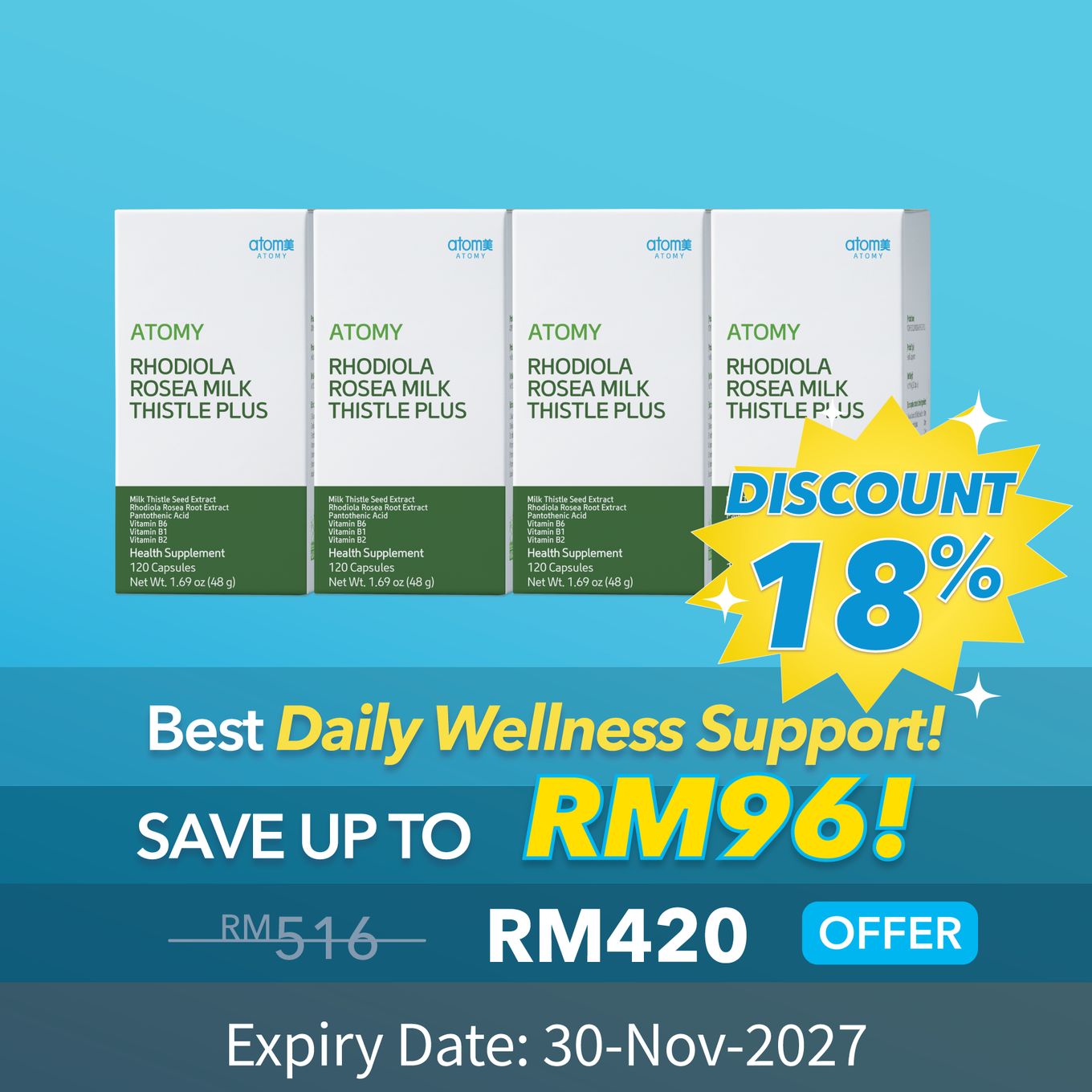 Atomy Rhodiola Milk Thistle 4 in 1