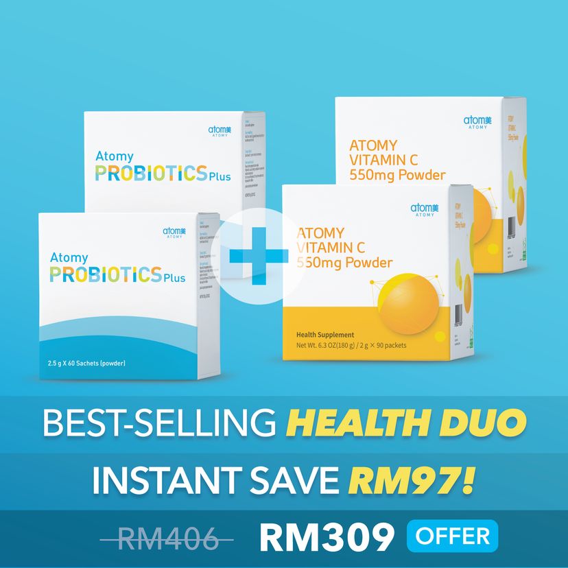Atomy Probiotics Plus 2 in 1 + Atomy Vitamin C 550mg 2 in 1