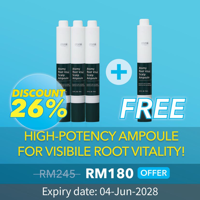 Root Vital Scalp Ampoule Set (3 tubes)+Root Vital Scalp Ampoule (1 tube)
