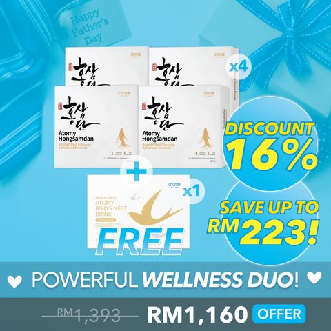 Atomy Hongsamdan 4 in 1 FREE Atomy Bird Nest Drink