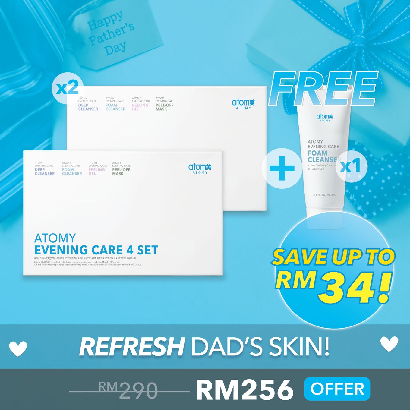 Atomy Evening Care Set 2 in 1 FREE Foam Cleanser