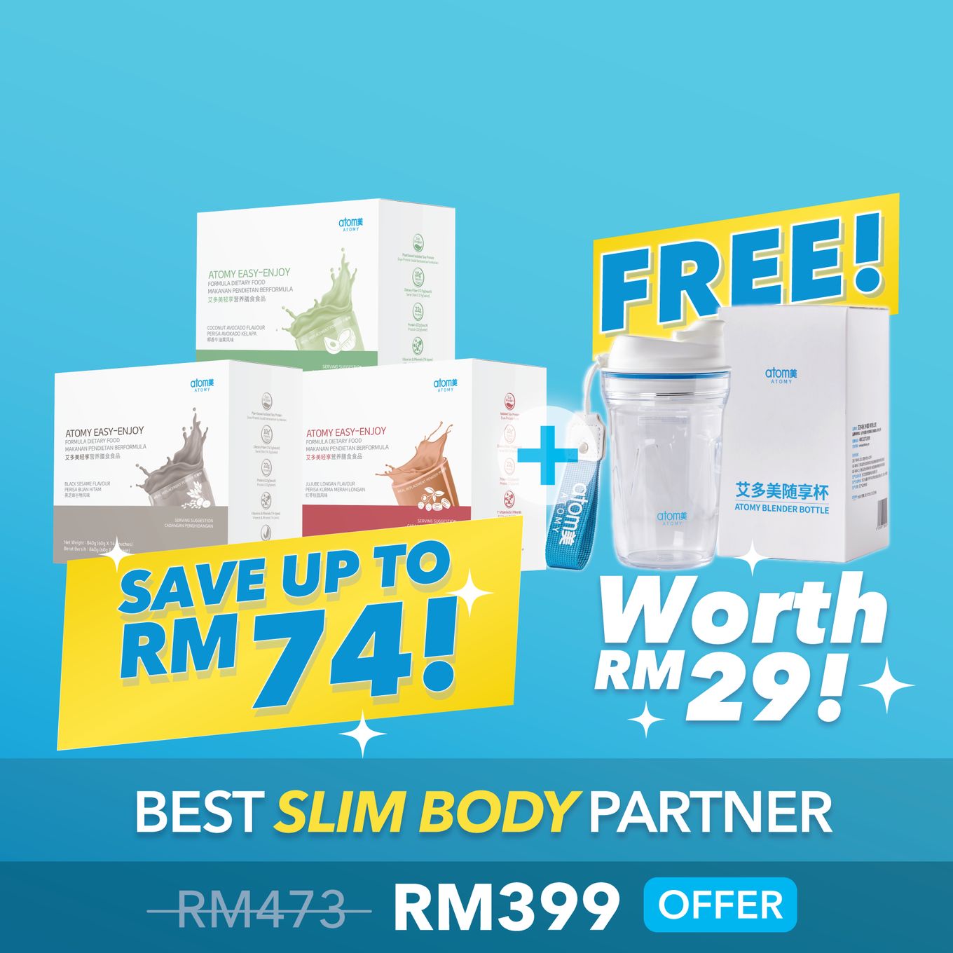 Slim Body Fit Replenish Package FREE Blender Bottle