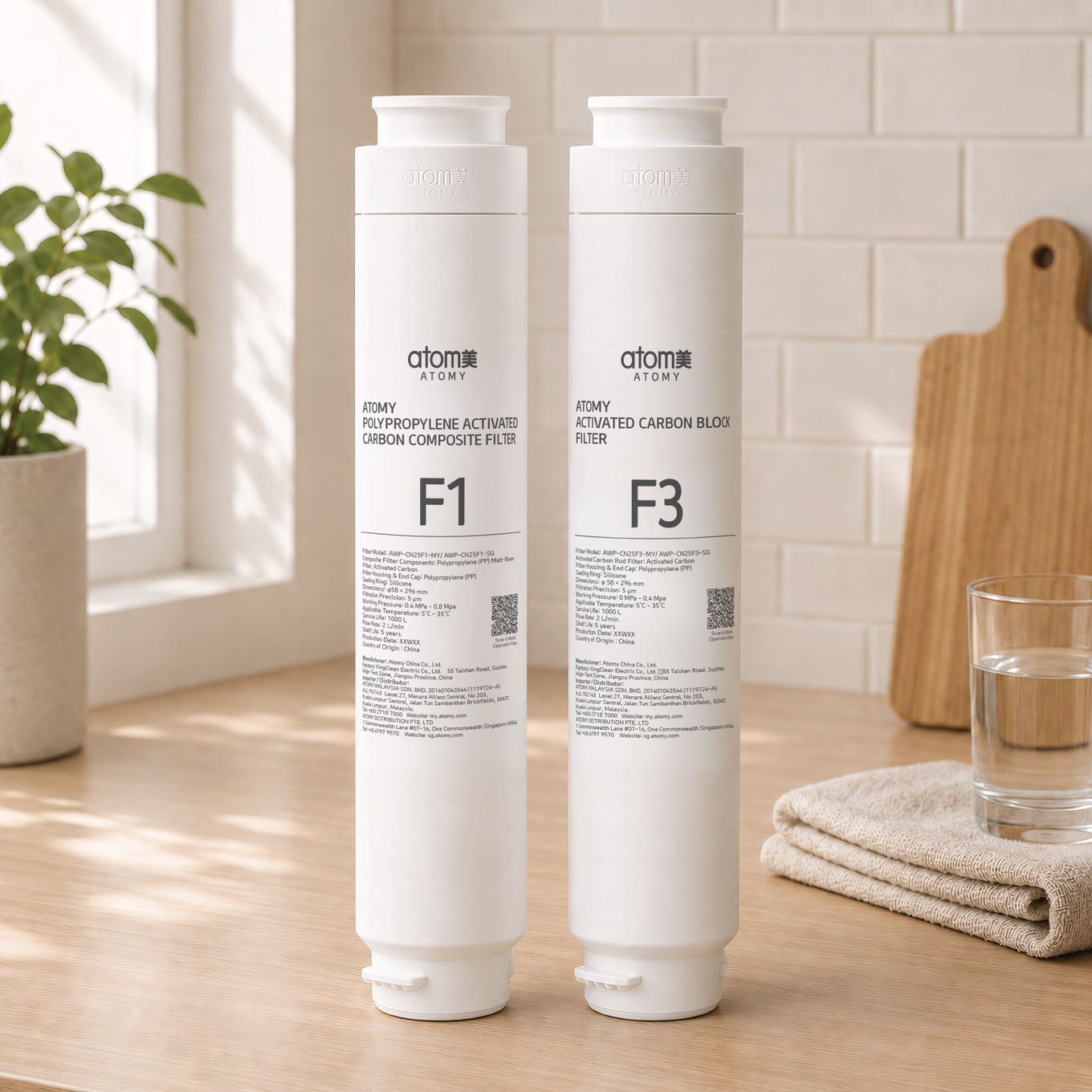 Water Purifier Composite Filter F1 + Activated Carbon Block Filter F3