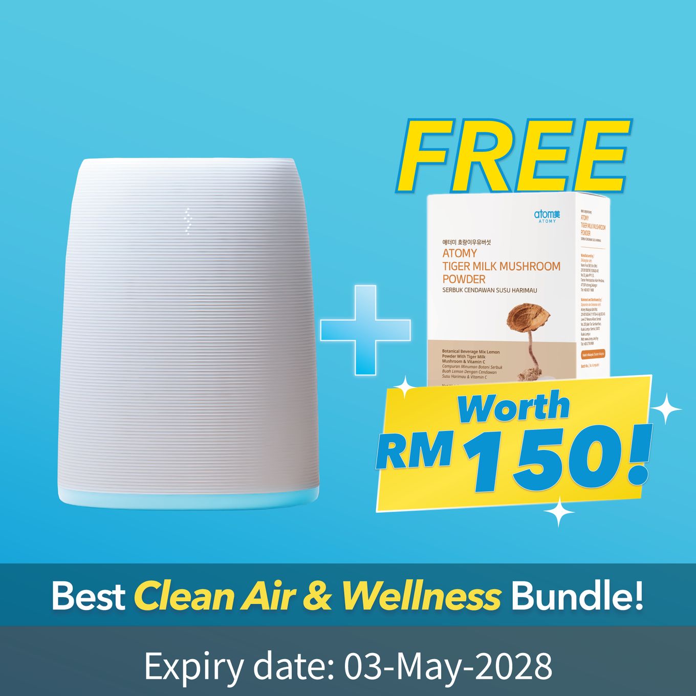 Atomy Air Purifier FREE Atomy Tiger Milk Mushroom