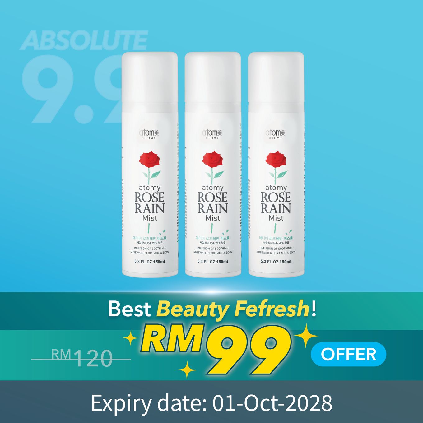Atomy Rose Rain Mist 3 in 1