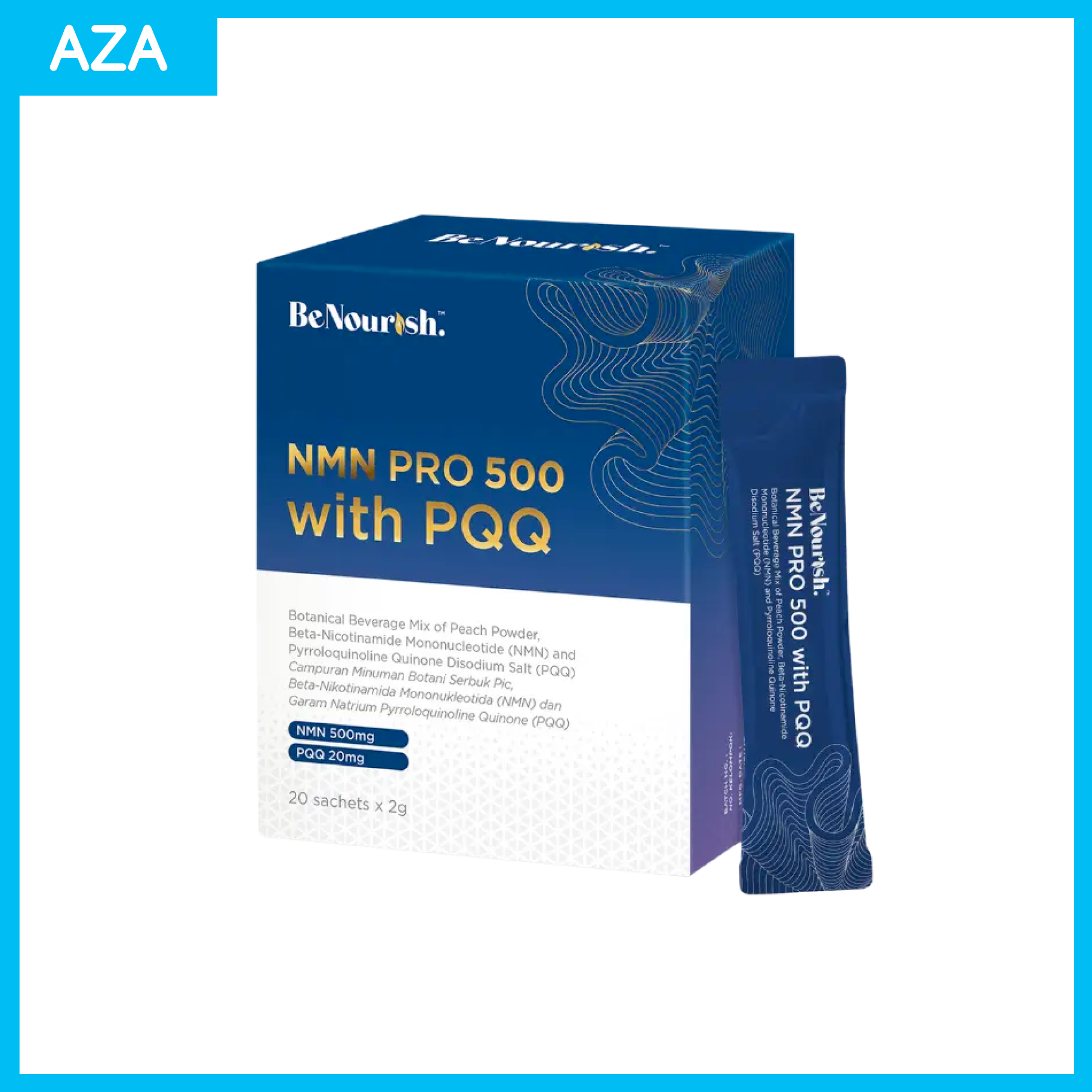 BeNourish NMN Pro 500mg with PQQ (2g x 20 sachets)