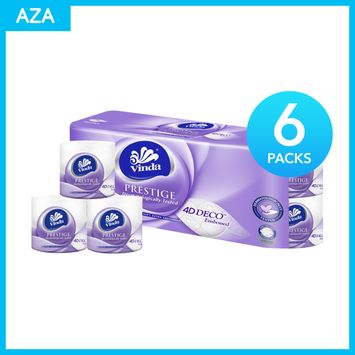 Vinda Prestige 4D Toilet Tissue (8 Rolls x 6 Packs)