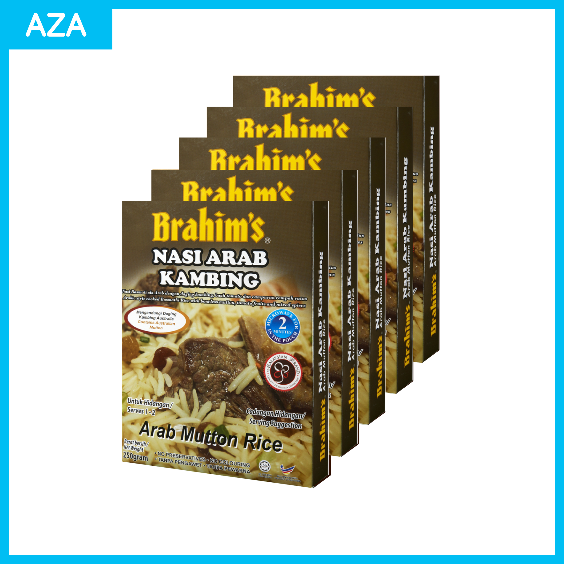 Brahims Meals Ready To Eat Rice - Nasi Arab Kambing