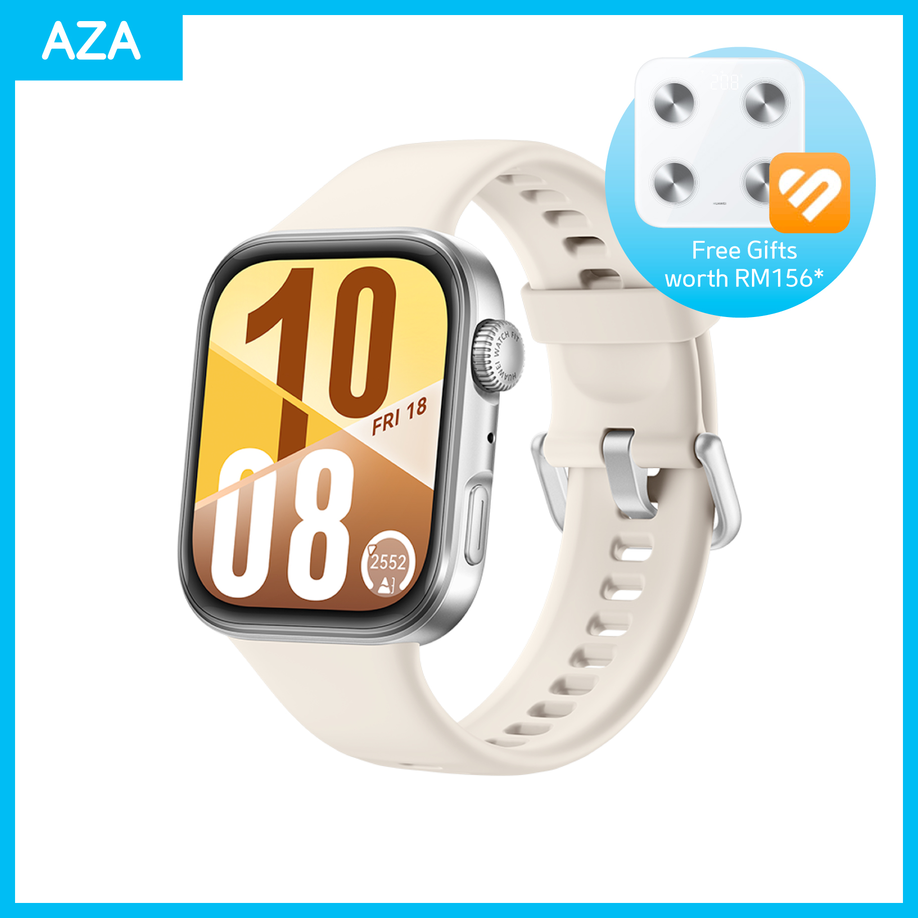 Huawei Watch Fit 4 White Fluoroelastomer Strap
(Preorder Deal)