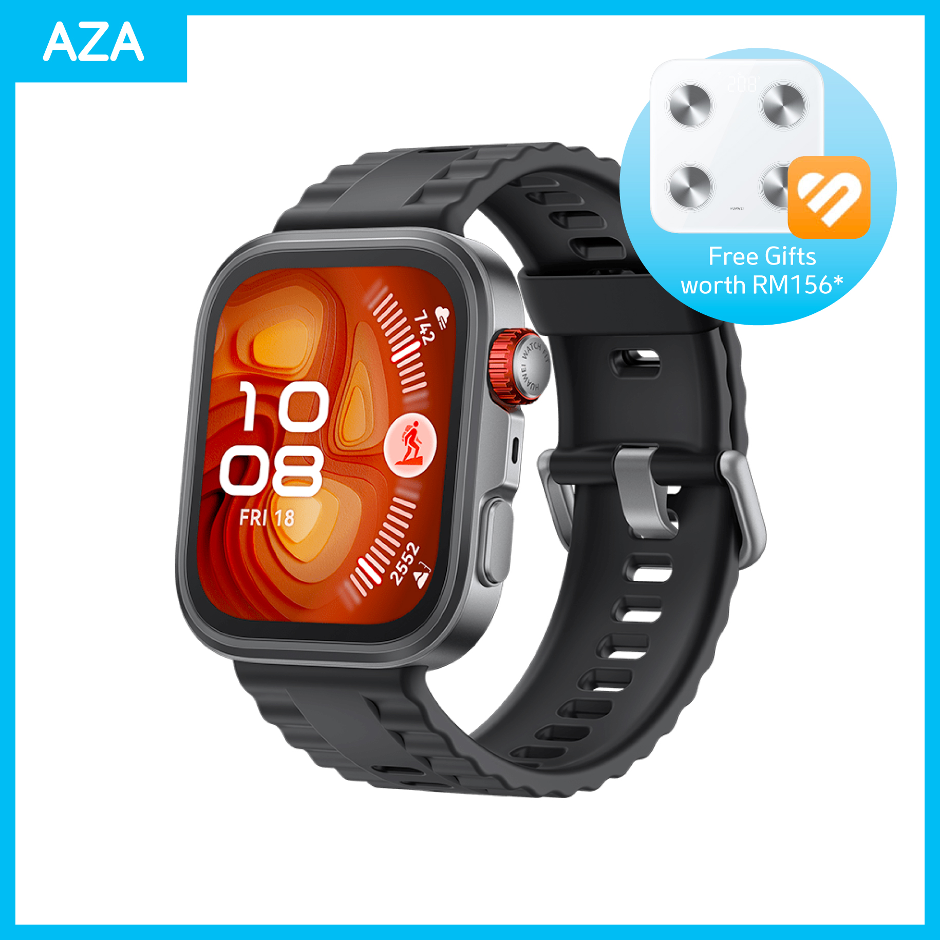 Huawei Watch Fit 4 Pro Black Fluoroelastomer Strap
(Preorder Deal)
