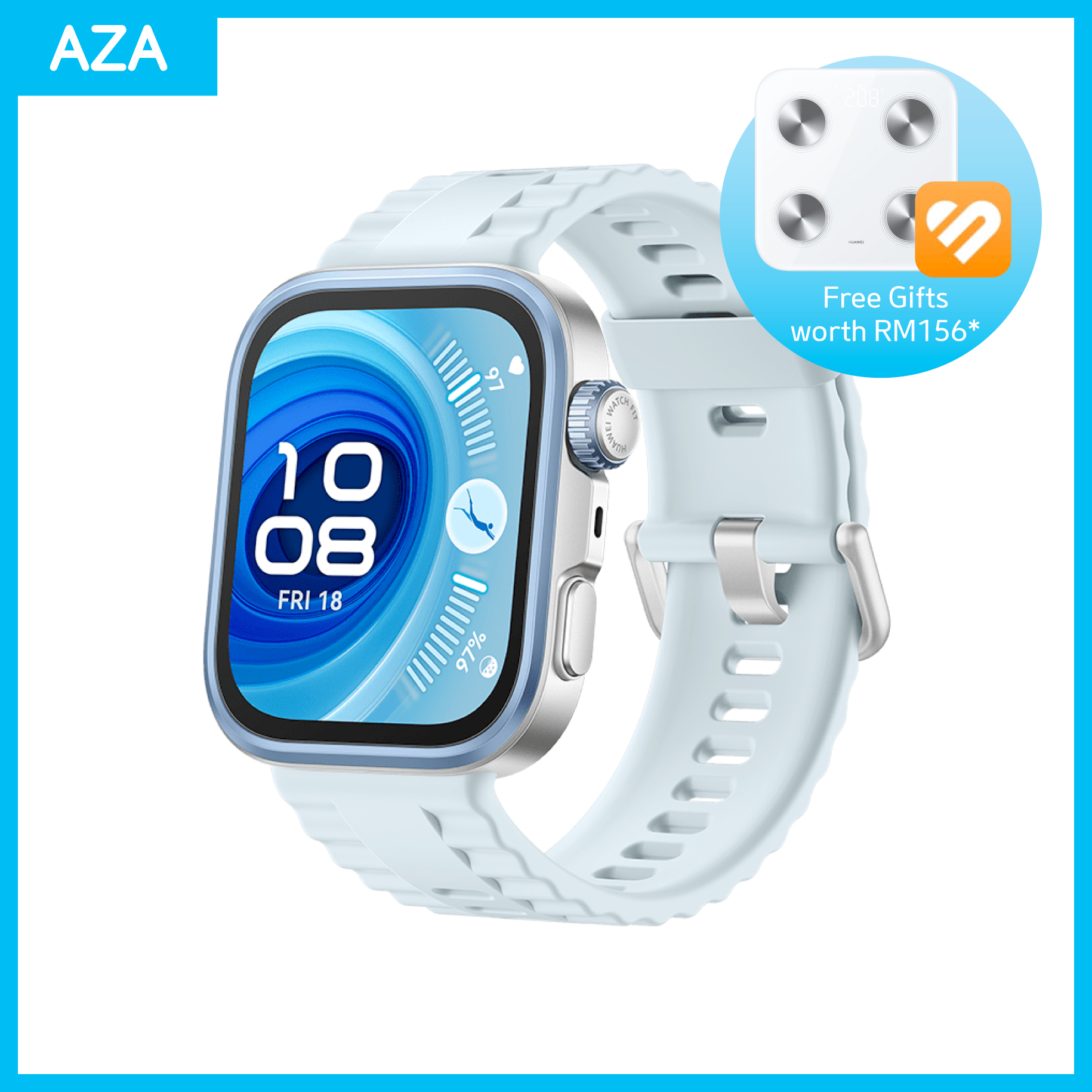 Huawei Watch Fit 4 Pro Blue Fluoroelastomer Strap
(Preorder Deal)