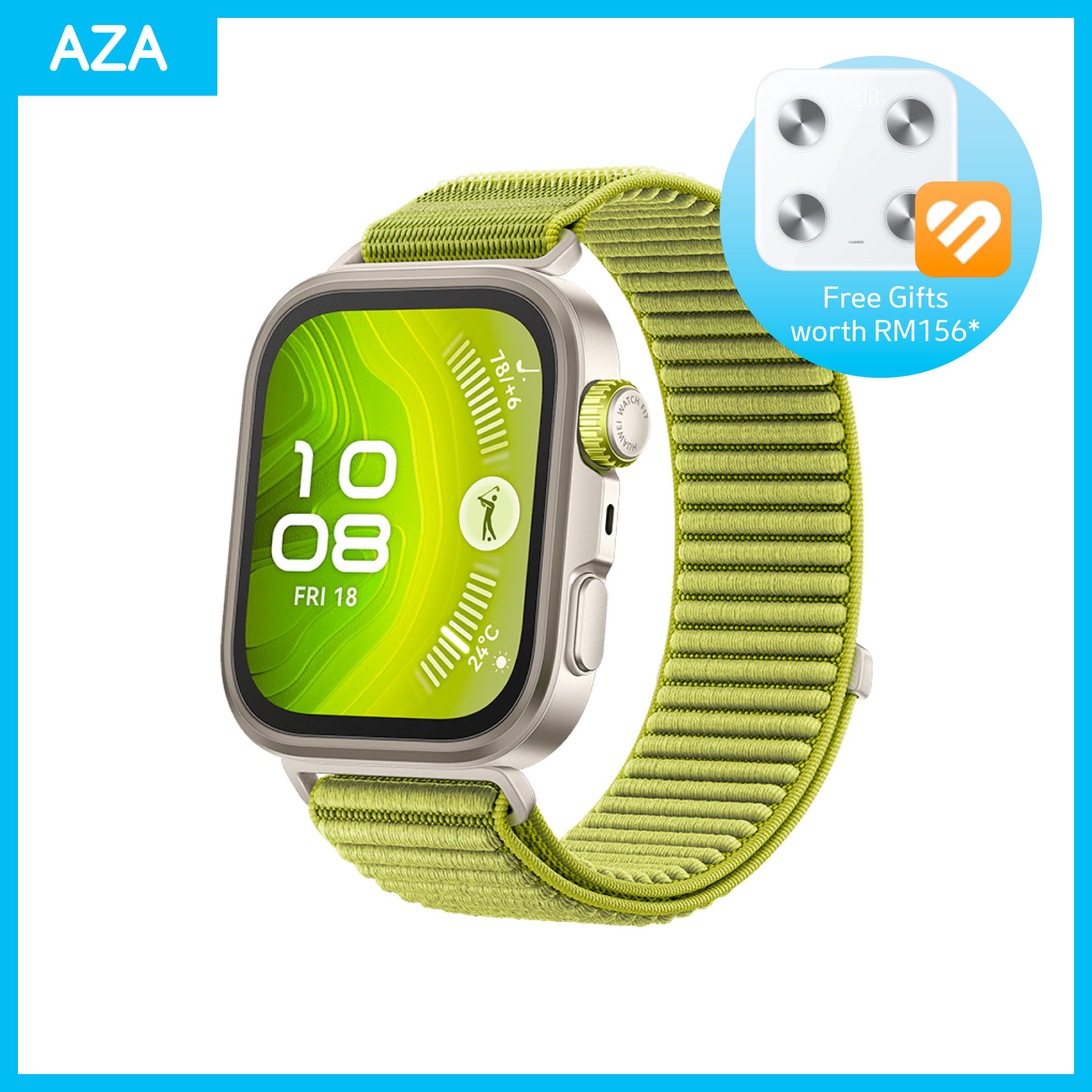 Huawei Watch Fit 4 Pro Green Nylon Strap
(Preorder Deal)
