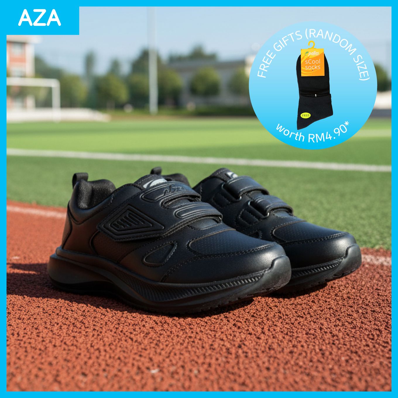 Pallas Jazz Shoes Single Velcro Strap Black <br> 205-0224 / 307-0224