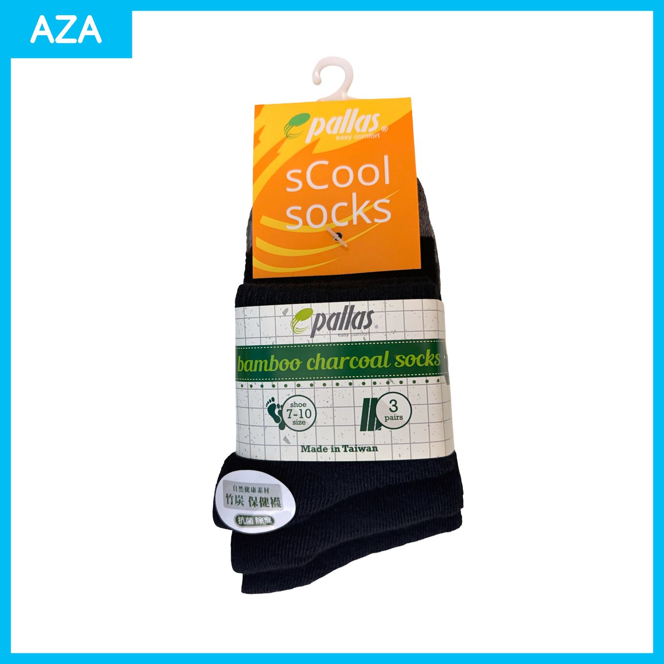 Pallas Bamboo Socks (3 in 1) Black <br> PI82/83/84-006 