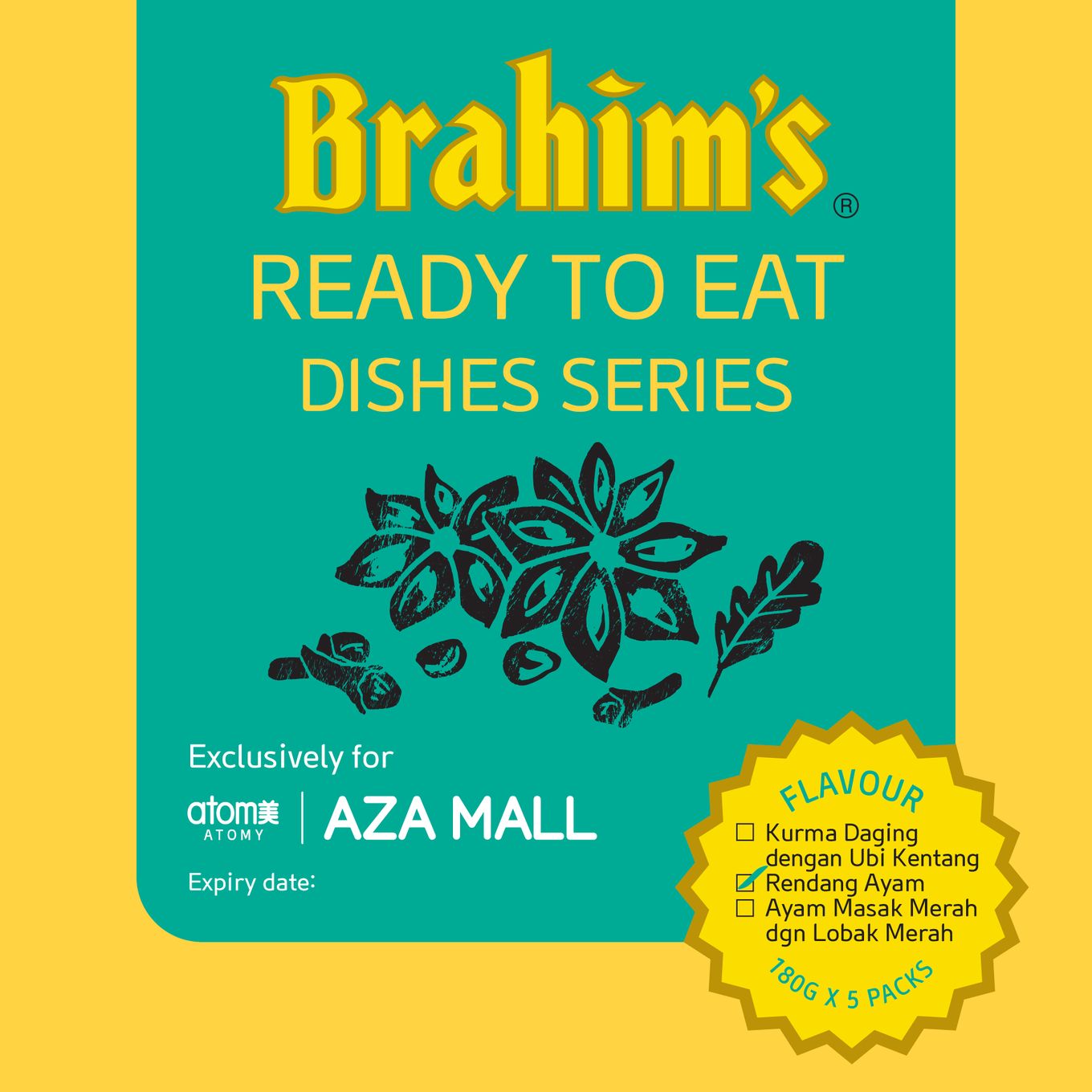 Brahims Meals Ready To Eat Dishes - Rendang Daging Ayam