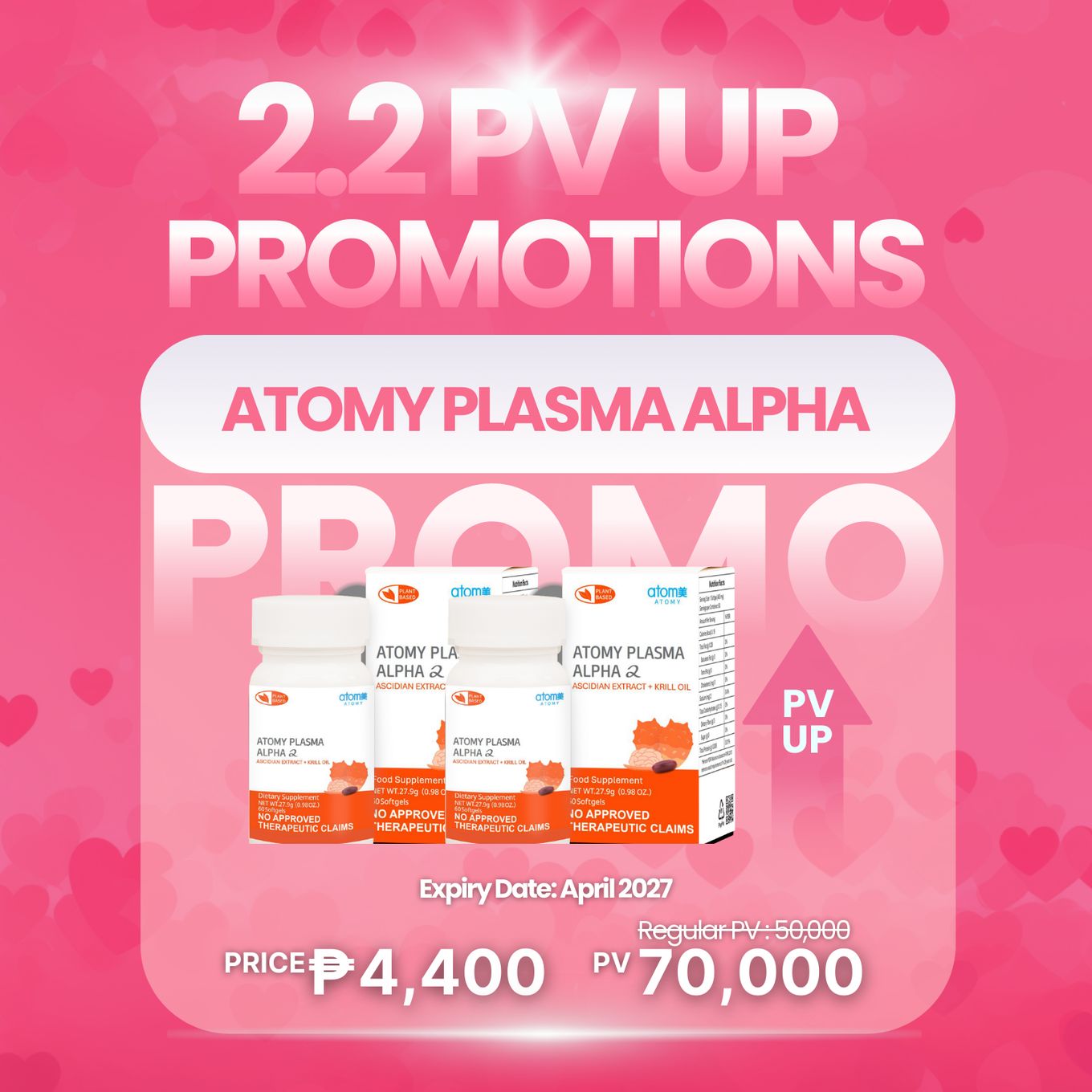 Buy 2 Atomy Plasma Alpha + PV UP